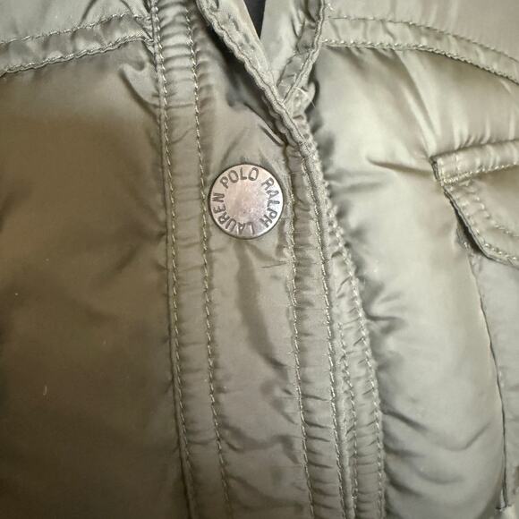Womens Ralph Lauren Olive Green Down Puffer vest - army - military - size M - Picture 7 of 12